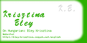 krisztina bley business card